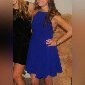 Silence + Noise Royal Blue Backless Dress